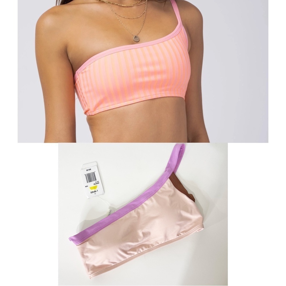 L*Space Colorblock Axel Swim Bikini Top in PCR Size Small NWT